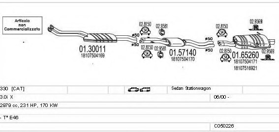 MTS C050226007206 Exhaust System
